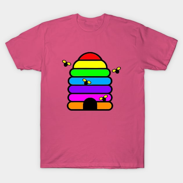 Rainbow Home Bee T-Shirt by Bayumahardhika